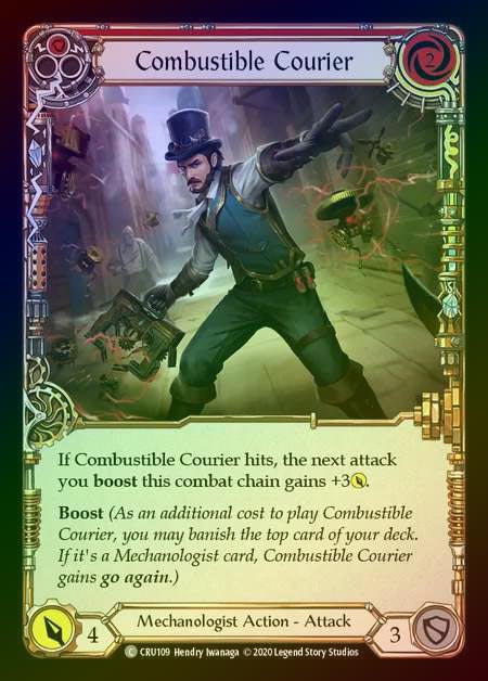 【RF】[Mechanologist] Combustible Courier (red) [1st-CRU_109-C] Rainbow Foil