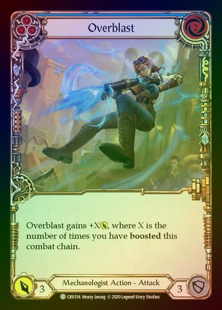 【RF】[Mechanologist] Overblast (blue) [1st-CRU_114-C] Rainbow Foil