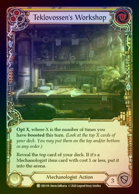 【RF】[Mechanologist] Teklovossen's Workshop (yellow) [1st-CRU_116-C] Rainbow Foil