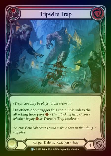 【RF】[Ranger] Tripwire Trap (red) [1st-CRU_126-R] Rainbow Foil