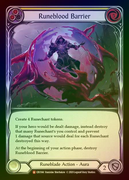 【RF】[Runeblade] Runeblood Barrier [1st-CRU_144-M] Rainbow Foil
