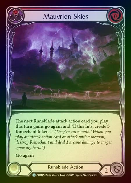 【RF】[Runeblade] Mauvrion Skies (red) [1st-CRU_145-R] Rainbow Foil