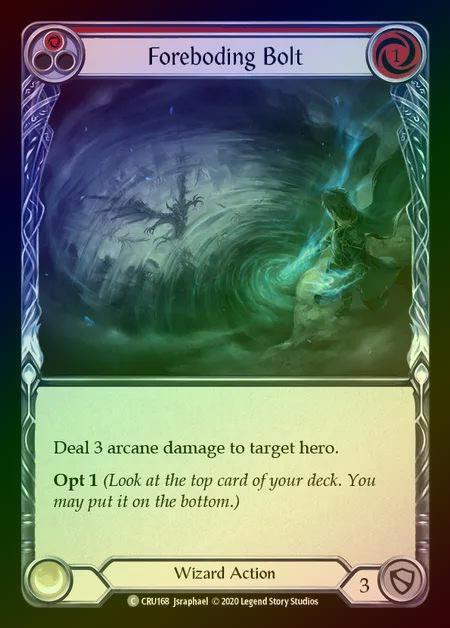 【RF】[Wizard] Foreboding Bolt (red) [1st-CRU_168-C] Rainbow Foil