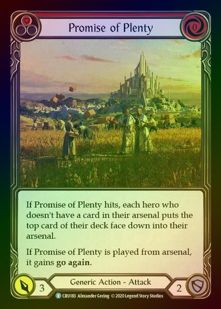 【RF】[Generic] Promise of Plenty (red) [1st-CRU_183-R] Rainbow Foil