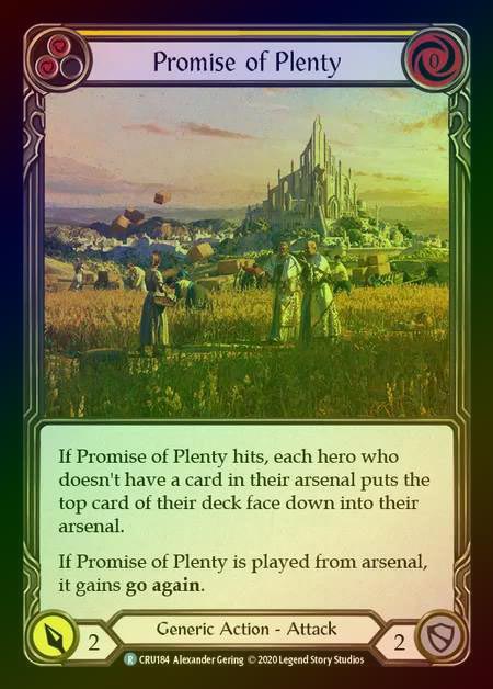 【RF】[Generic] Promise of Plenty (yellow) [1st-CRU_184-R] Rainbow Foil