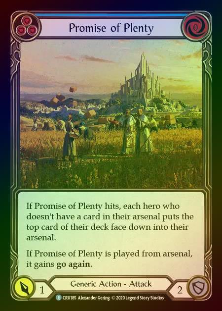 【RF】[Generic] Promise of Plenty (blue) [1st-CRU_185-R] Rainbow Foil