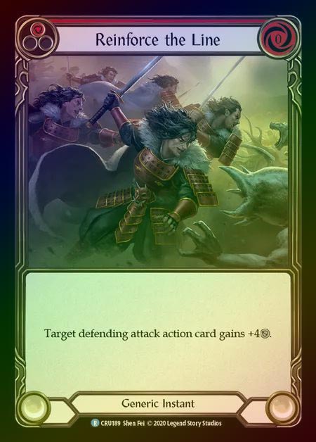 【RF】[Generic] Reinforce the Line (red) [1st-CRU_189-R] Rainbow Foil