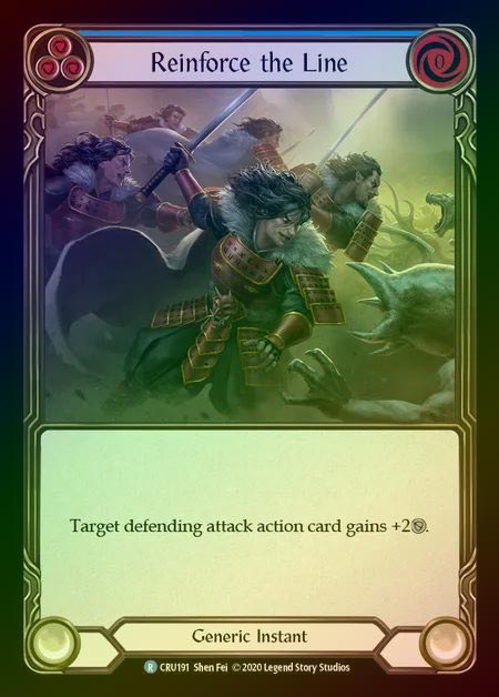 【RF】[Generic] Reinforce the Line (blue) [1st-CRU_191-R] Rainbow Foil