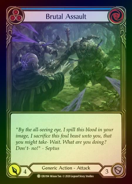 【RF】[Generic] Brutal Assault (blue) [1st-CRU_194-C] Rainbow Foil