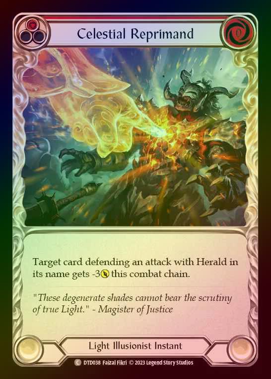 【RF】[Light Illusionist] Celestial Reprimand [DTD038-C] (red) Rainbow Foil