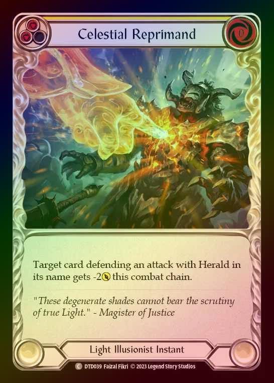 【RF】[Light Illusionist] Celestial Reprimand [DTD039-C] (yellow) Rainbow Foil