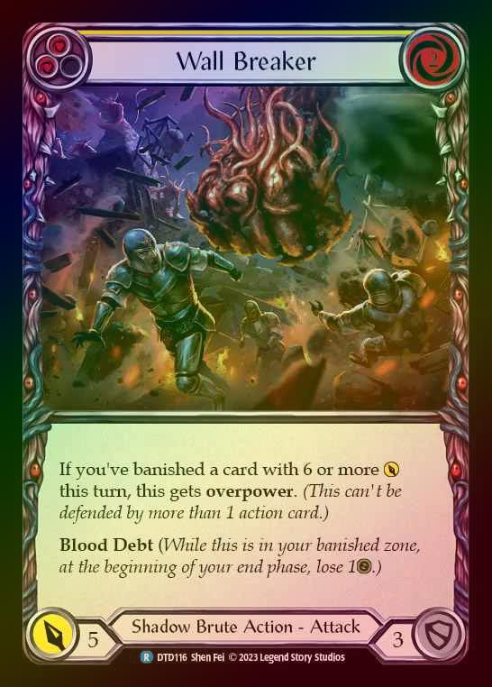 【RF】[Shadow Brute] Wall Breaker [DTD116-R] (yellow) Rainbow Foil