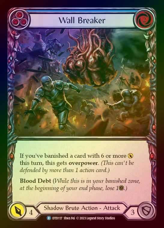 【RF】[Shadow Brute] Wall Breaker [DTD117-R] (blue) Rainbow Foil