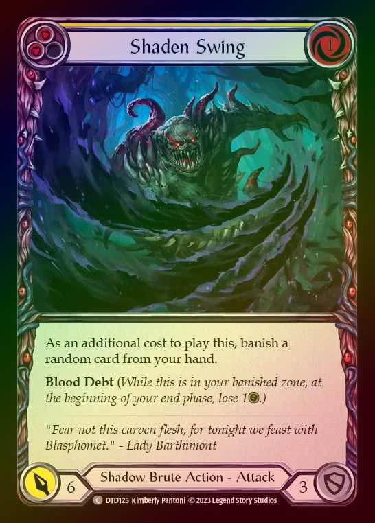 【RF】[Shadow Brute] Shaden Swing [DTD125-C] (yellow) Rainbow Foil