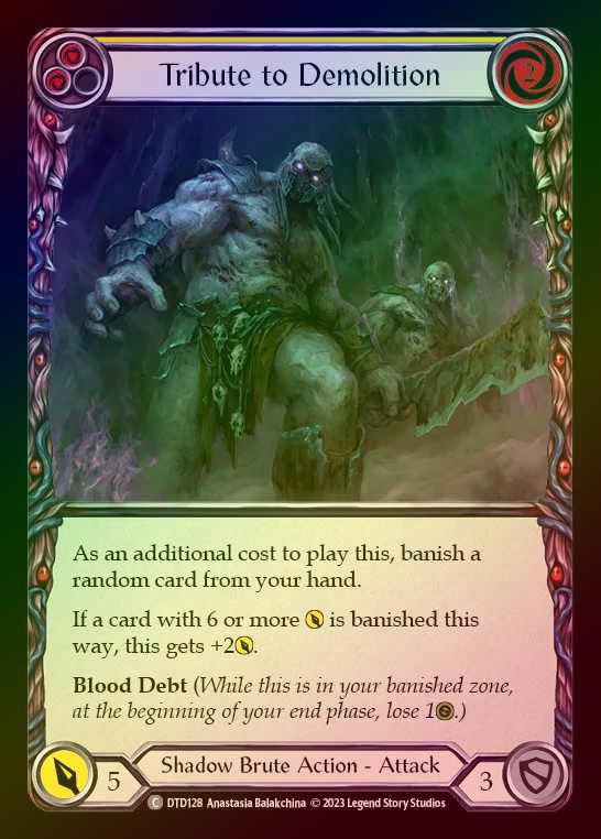 【RF】[Shadow Brute] Tribute to Demolition [DTD128-C] (yellow) Rainbow Foil