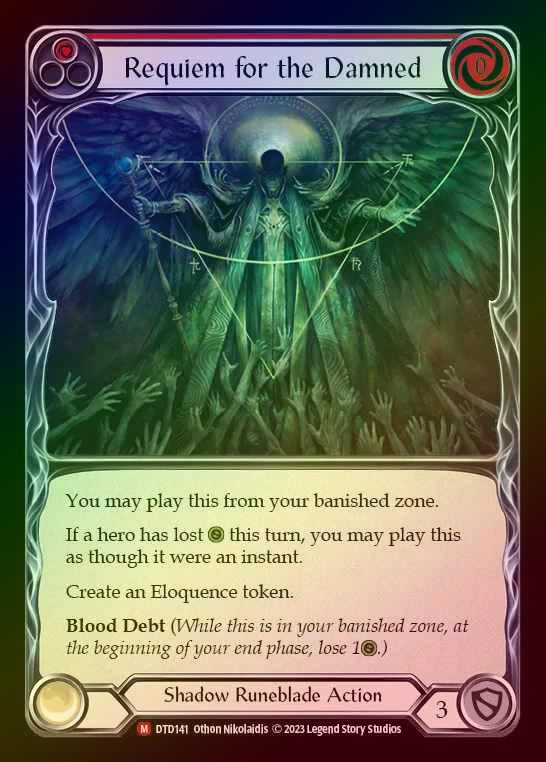 【RF】[Shadow Runeblade] Requiem for the Damned [DTD141-M] Rainbow Foil