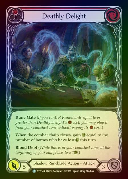【RF】[Shadow Runeblade] Deathly Delight [DTD143-R] (red) Rainbow Foil