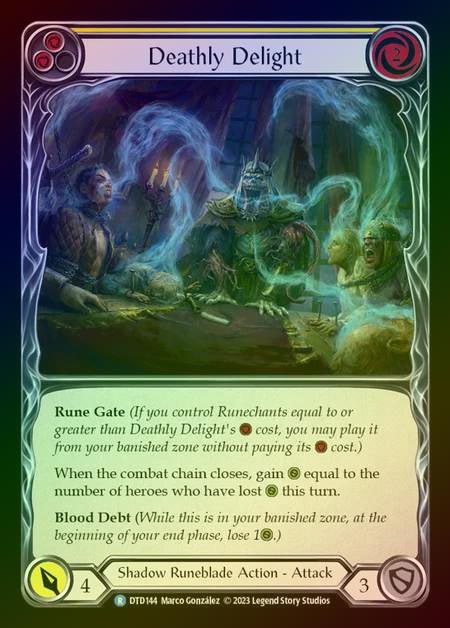 【RF】[Shadow Runeblade] Deathly Delight [DTD144-R] (yellow) Rainbow Foil