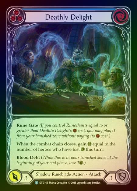 【RF】[Shadow Runeblade] Deathly Delight [DTD145-R] (blue) Rainbow Foil