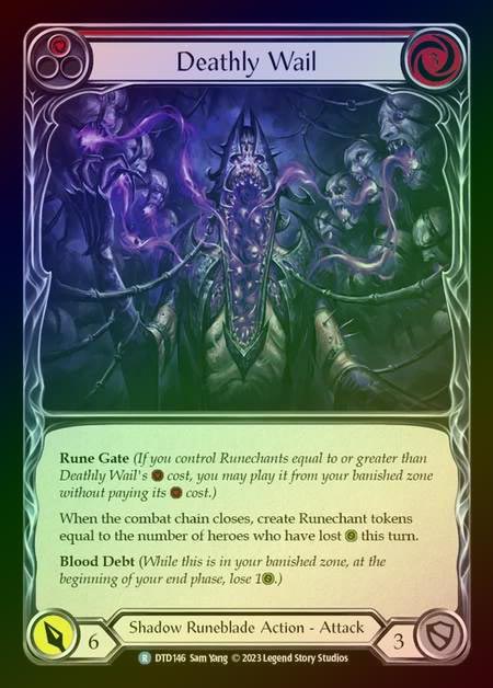 【RF】[Shadow Runeblade] Deathly Wail [DTD146-R] (red) Rainbow Foil