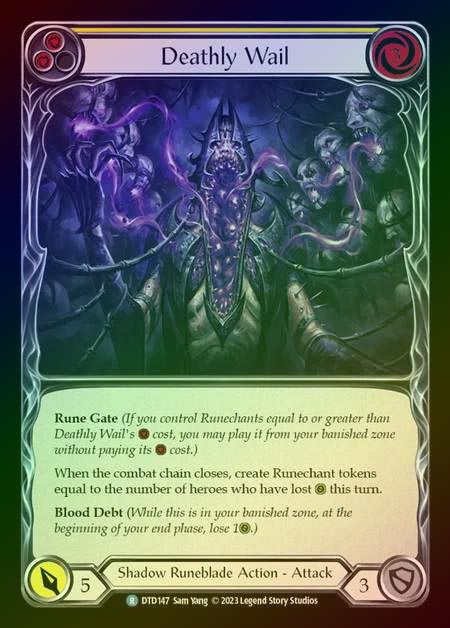 【RF】[Shadow Runeblade] Deathly Wail [DTD147-R] (yellow) Rainbow Foil