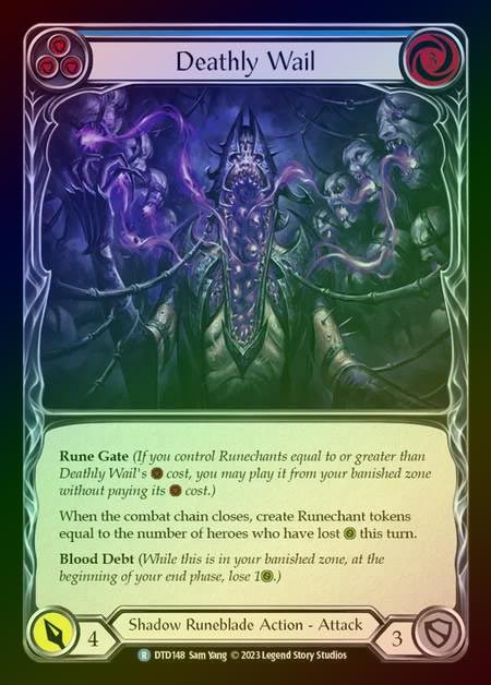 【RF】[Shadow Runeblade] Deathly Wail [DTD148-R] (blue) Rainbow Foil