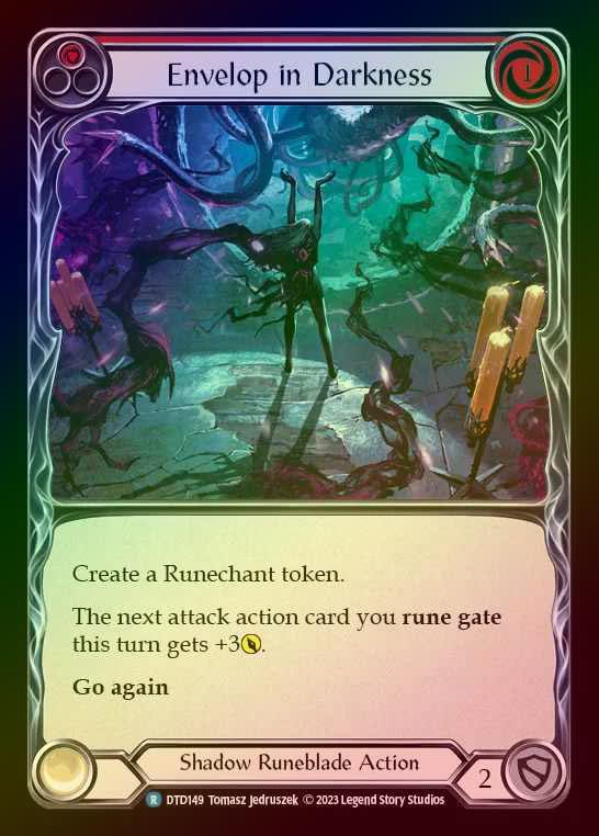 【RF】[Shadow Runeblade] Envelop in Darkness [DTD149-R] (red) Rainbow Foil