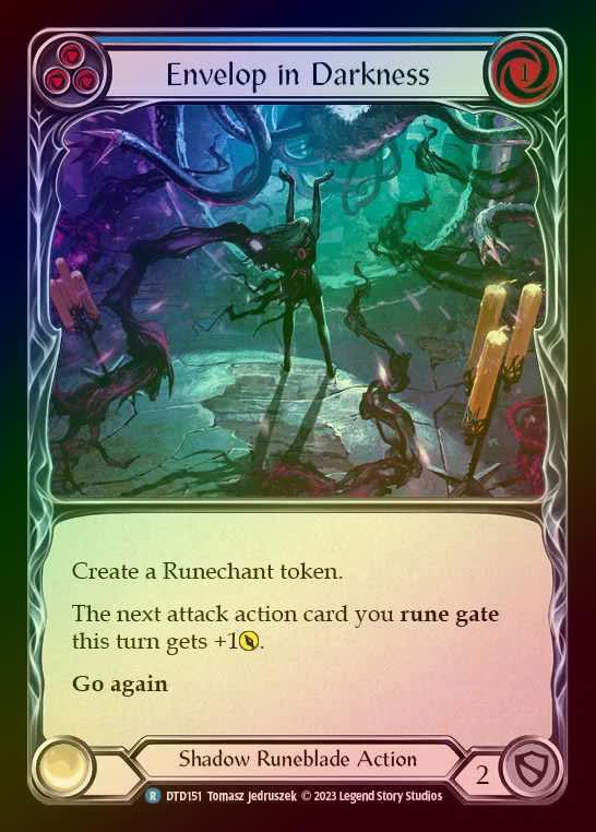 【RF】[Shadow Runeblade] Envelop in Darkness [DTD151-R] (blue) Rainbow Foil