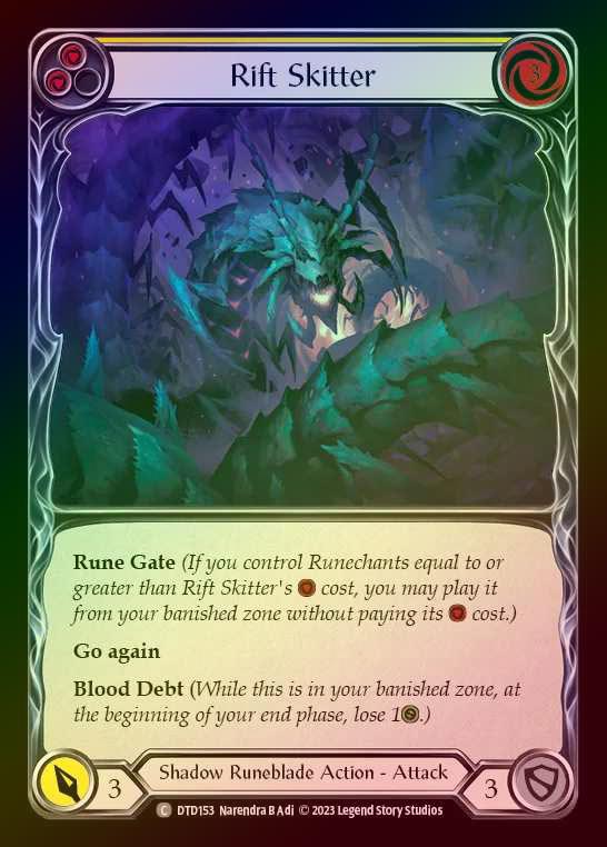 【RF】[Shadow Runeblade] Rift Skitter [DTD153-C] (yellow) Rainbow Foil