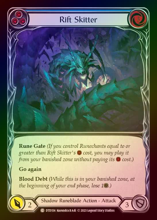【RF】[Shadow Runeblade] Rift Skitter [DTD154-C] (blue) Rainbow Foil