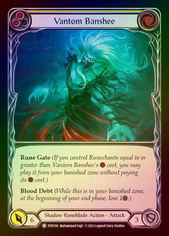 【RF】[Shadow Runeblade] Vantom Banshee [DTD156-C] (yellow) Rainbow Foil