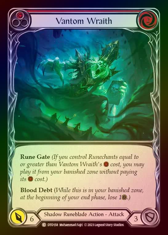 【RF】[Shadow Runeblade] Vantom Wraith [DTD158-C] (red) Rainbow Foil