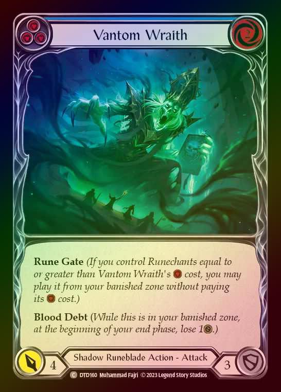 【RF】[Shadow Runeblade] Vantom Wraith [DTD160-C] (blue) Rainbow Foil