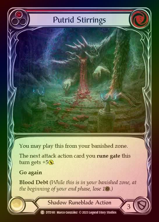 【RF】[Shadow Runeblade] Putrid Stirrings [DTD161-C] (red) Rainbow Foil