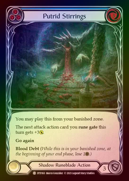 【RF】[Shadow Runeblade] Putrid Stirrings [DTD163-C] (blue) Rainbow Foil