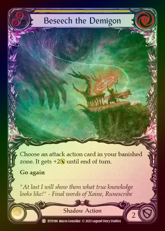 【RF】[Shadow] Beseech the Demigon [DTD188-C] (yellow) Rainbow Foil