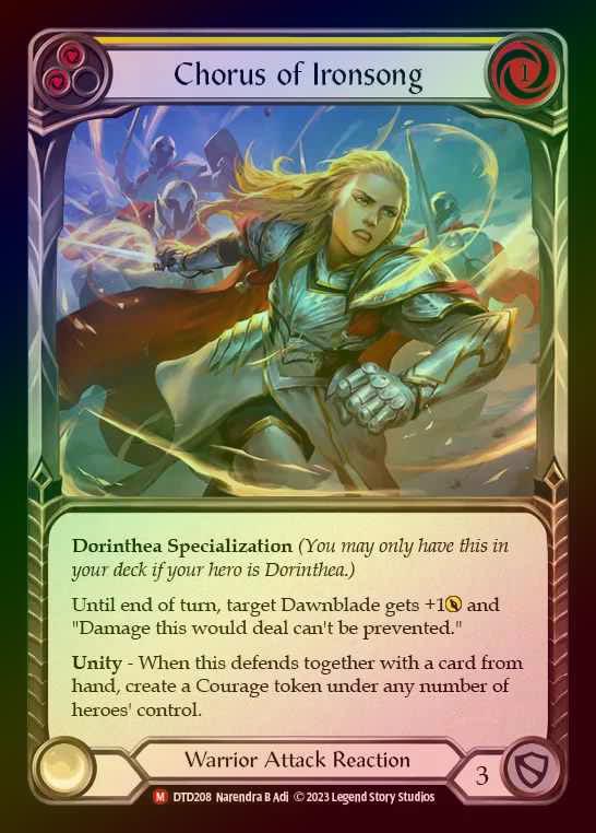 【RF】[Warrior] Chorus of Ironsong [DTD208-M] Rainbow Foil