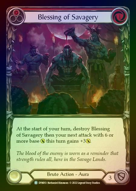 【RF】[Brute] Blessing of Savagery [DYN013-R] (red) Rainbow Foil