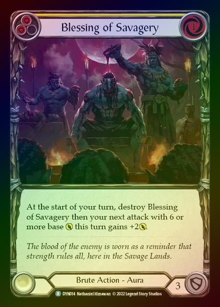 【RF】[Brute] Blessing of Savagery [DYN014-R] (yellow) Rainbow Foil