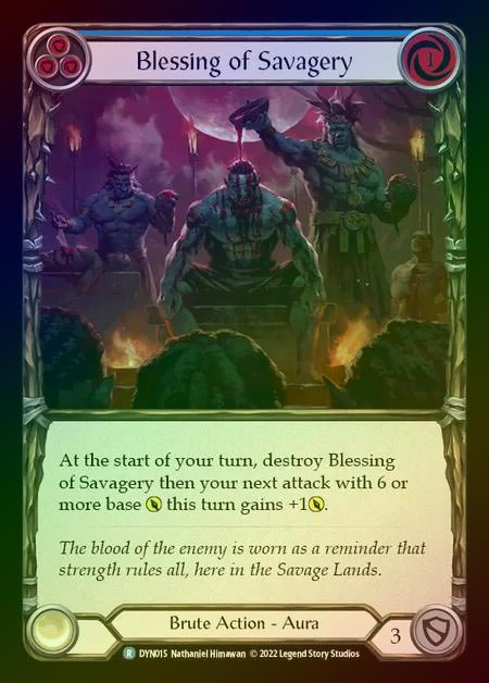 【RF】[Brute] Blessing of Savagery [DYN015-R] (blue) Rainbow Foil