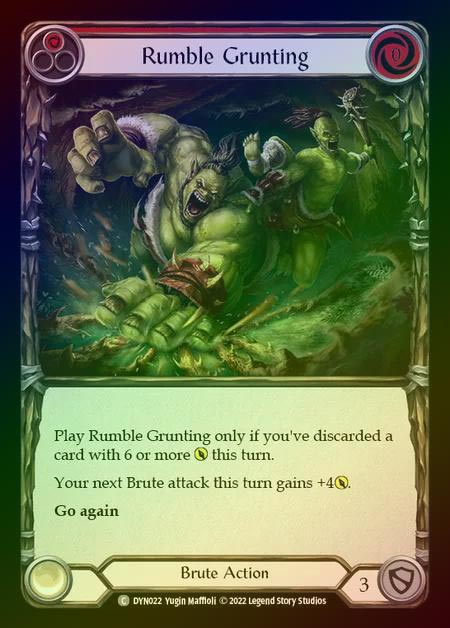【RF】[Brute] Rumble Grunting [DYN022-C] (red) Rainbow Foil