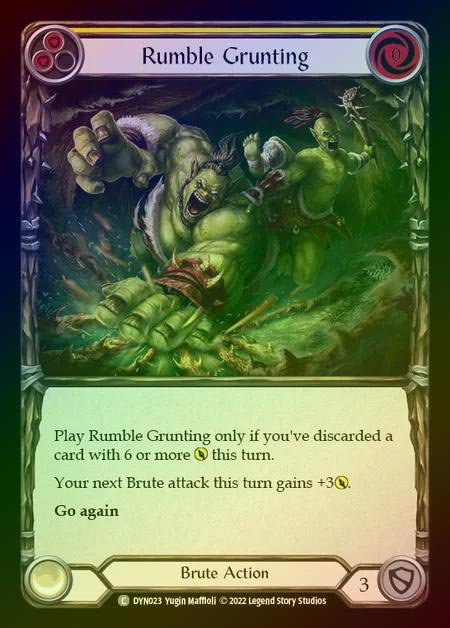 【RF】[Brute] Rumble Grunting [DYN023-C] (yellow) Rainbow Foil