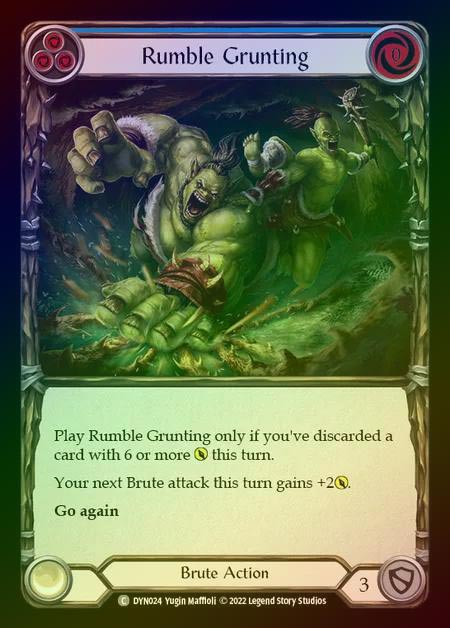 【RF】[Brute] Rumble Grunting [DYN024-C] (blue) Rainbow Foil