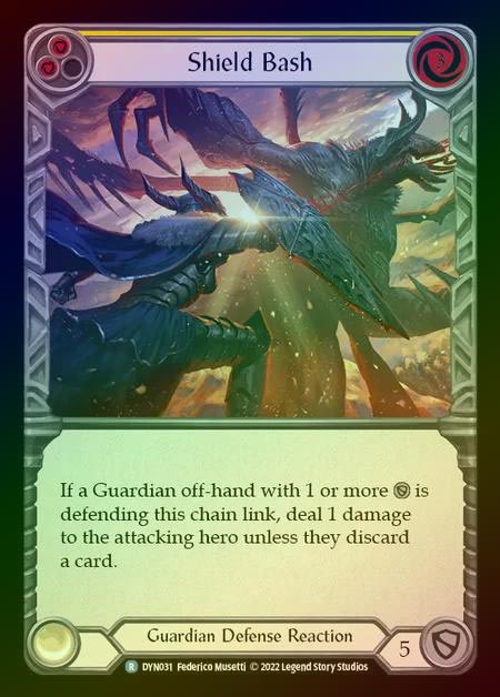 【RF】[Guardian] Shield Bash [DYN031-R] (yellow) Rainbow Foil
