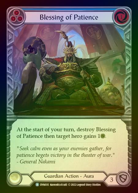 【RF】[Guardian] Blessing of Patience [DYN035-R] (blue) Rainbow Foil