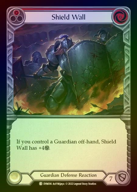 【RF】[Guardian] Shield Wall [DYN036-C] (red) Rainbow Foil