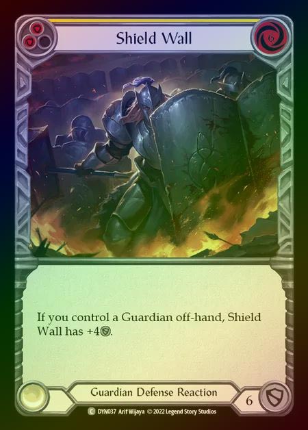 【RF】[Guardian] Shield Wall [DYN037-C] (yellow) Rainbow Foil