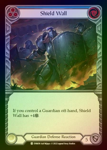 【RF】[Guardian] Shield Wall [DYN038-C] (blue) Rainbow Foil