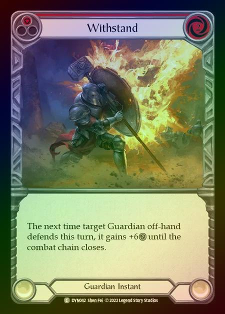 【RF】[Guardian] Withstand [DYN042-C] (red) Rainbow Foil