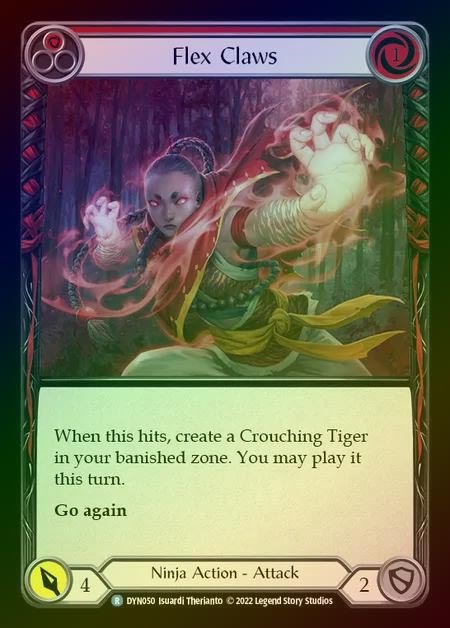 【RF】[Ninja] Flex Claws [DYN050-R] (red) Rainbow Foil